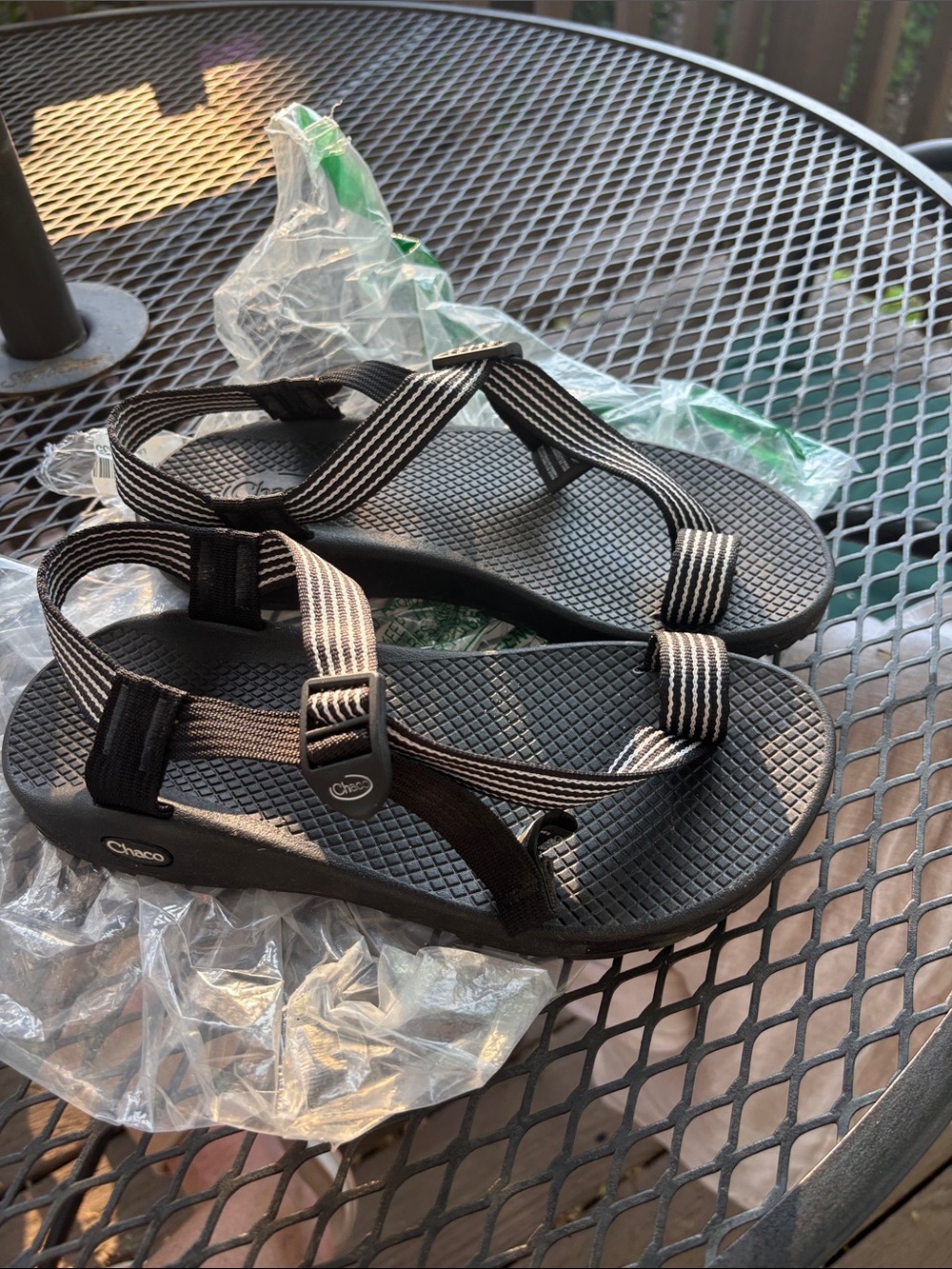 Chaco Women's Bodhi Sandals - Black with White Stripes - Picture 6 of 9
